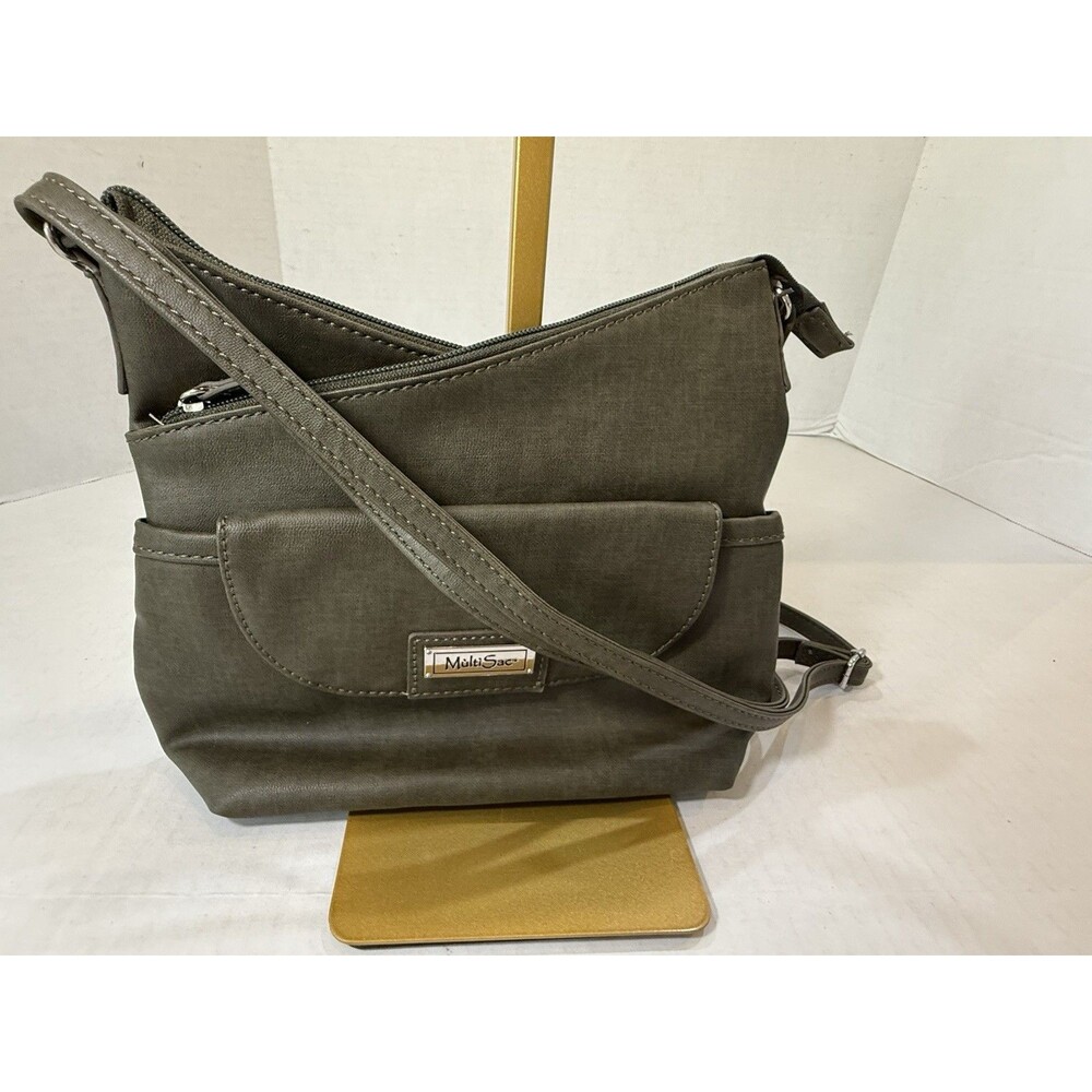 MultiSac Vista Adjustable‎ Crossbody Shoulder Strap Vegan Leather Olive Green - Picture 16 of 16